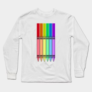 Rainbow Crayon Long Sleeve T-Shirt